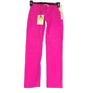 l.e.i Girls Skinny Jeans Pink Size 8 Cotton Blend Zip Button Closure Hearts